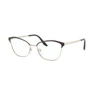 Prada Femme PR 62XV AAV1O1 BLACK/LIGHT GOLD Montures optiques Métal Noir Cat Eye