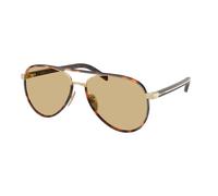 Prada Femme PR B57S 21E10R Lunettes de soleil Acier Or Jaune Pilote Normale