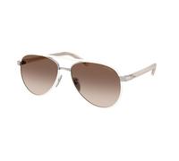 Prada Femme PR B57S 23E10S Lunettes de soleil Acier Argent Marron Pilote Normale Ombré