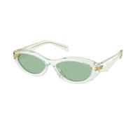 Prada Femme Prada PR 26ZS 14R20E Lunettes de soleil Acétate Transparent Vert Géométrique Normale