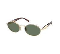 Prada Femme Prada PR 65ZS ZVN70L Lunettes de soleil Métal Or Vert Ronde Normale