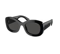 Prada Femme Prada PR A13S 1AB5S0 Lunettes de soleil Acétate Noir Gris Ronde Normale