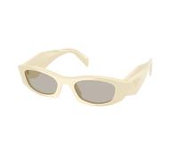 Prada Femme Prada PR B16S 21D5J2 Lunettes de soleil Acétate Blanc Marron Ronde Normale