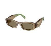 Prada Femme Prada PR B16S 29E90F Lunettes de soleil Acétate Marron Marron Ronde Normale