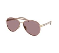 Prada Femme Prada PR B57S 24E20I Lunettes de soleil Acier Or Marron Pilote Normale