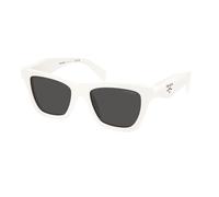 Prada Femme Sunglass PR C07S - Couleur du Monture: Talc, Couleur de Lentille: Gris foncé