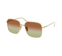 Prada Femme Sunglass PR C54SD - Couleur du Monture: Or, Couleur de Lentille: Vert/Marron