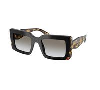 Prada Femme Prada PR D01S 0CD80L Lunettes de soleil Acétate Noir Gris Carré Normale Nuancé