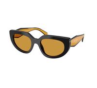 Prada Femme Prada PR D02S 02K50P Lunettes de soleil Acétate Noir Ocre Ronde Normale