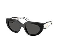 Prada Femme Prada PR D02S 20G08Z Lunettes de soleil Acétate Noir Gris Ronde Normale