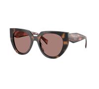 Prada Femme Sunglass PR 14WS - Couleur du Monture: Écaille de tortue mauve, Couleur de Lentille: Marron clair
