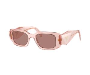 Prada Femme Sunglass PR 17WS - Couleur du Monture: Pêche transparent, Couleur de Lentille: Marron clair