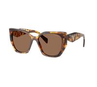 Prada Femme Sunglass PR 19ZS - Couleur du Monture: Écaille de tortue Miel, Couleur de Lentille: Marron foncé