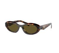 Prada Femme Sunglass PR 26ZS - Couleur du Monture: Écaille de tortue Miel, Couleur de Lentille: Marron foncé