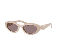 Prada Femme Sunglass PR 26ZS - Couleur du Monture: Poudre, Couleur de Lentille: Pourpre Foncé