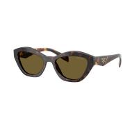 Prada Femme Sunglass PR A02S - Couleur du Monture: Écaille de tortue racine, Couleur de Lentille: Marron foncé