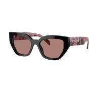 Prada Femme Prada PR A09S 12O10D Lunettes de soleil Acétate Violet Marron Papillon Normale