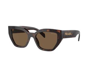 Prada Femme Sunglass PR A09S - Couleur du Monture: Écaille de tortue ronces, Couleur de Lentille: Marron foncé