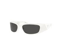 Prada Femme Sunglass PR A14S - Couleur du Monture: Talc, Couleur de Lentille: Gris foncé