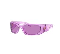 Prada Femme Sunglass PR A14S - Couleur du Monture: Transparent Ametyst, Couleur de Lentille: Pourpre