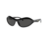Prada Femme Sunglass PR A20S - Couleur du Monture: Noir, Couleur de Lentille: Gris foncé