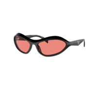 Prada Femme Sunglass PR A20S - Couleur du Monture: Noir, Couleur de Lentille: Rose