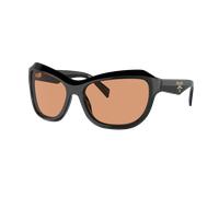 Prada Femme PR A27S 16K07V Lunettes de soleil Acétate Noir Orange Papillon Normale