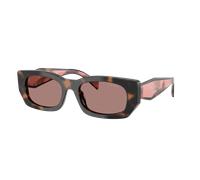 Prada Femme Sunglass PR B05S - Couleur du Monture: Écaille de tortue mauve, Couleur de Lentille: Marron clair