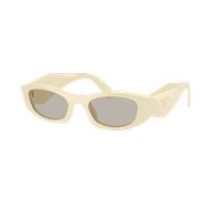 Prada Femme Sunglass PR B16S - Couleur du Monture: Blanc laiteux, Couleur de Lentille: Marron clair