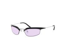 Prada Femme Sunglass PR B50S - Couleur du Monture: Noir/ Argent, Couleur de Lentille: Violet