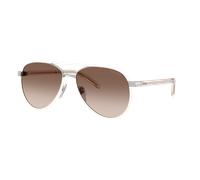Prada Femme Sunglass PR B57S - Couleur du Monture: Argent, Couleur de Lentille: Caffe Sfumato Specchio Oro