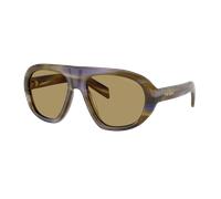 Prada Femme Sunglass PR C05S - Couleur du Monture: Laguna rayé, Couleur de Lentille: Vert Olive