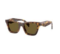 Prada Femme Sunglass PR C07S - Couleur du Monture: Écaille de tortue Miel, Couleur de Lentille: Marron foncé