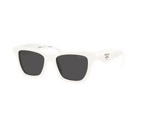 Prada Femme Sunglass PR C07S - Couleur du Monture: Talc, Couleur de Lentille: Gris foncé