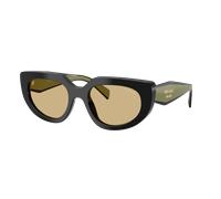 Prada Femme Sunglass PR D02S - Couleur du Monture: Noir, Couleur de Lentille: Jaune