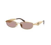 Prada Femme Sunglass PR D51S - Couleur du Monture: Or, Couleur de Lentille: Pourpre clair Marron
