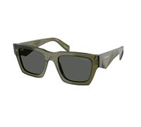 Prada Homme PR A06S 25A40L Lunettes de soleil Acétate Vert Gris Pillow Normale