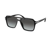 Prada Homme PR 20YS 1AB06T Lunettes de soleil Acétate Noir Gris Pilote Normale Ombré