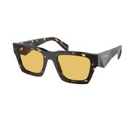 Prada Homme Prada PR A06S 16O10C Lunettes de soleil Acétate Marron Jaune Pillow Normale