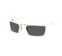 Prada Homme Prada PR A11S 4615S0 Lunettes de soleil Acétate Blanc Gris Géométrique Normale