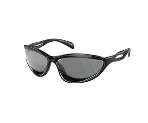 Prada Homme Prada PR A26S 1AB60G Lunettes de soleil Injecté Noir Gris Cat Eye Miroir Miroir