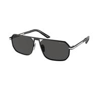 Prada Homme Prada PR A53S 1BO5S0 Lunettes de soleil Métal Noir Gris Pillow Normale
