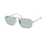 Prada Homme Prada PR A53S 27540N Lunettes de soleil Acier Argent Bleu Pillow Normale