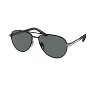Prada Homme Prada PR A54S 1BO5Z1 Lunettes de soleil Métal Noir Gris Pilote Polarisé