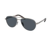 Prada Homme Prada PR A54S 7CQ09T Lunettes de soleil Métal Gris Gris Pilote Normale