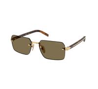 Prada Homme Prada PR D55S 5AK90F Lunettes de soleil Métal Or Marron Carré Normale
