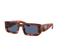Prada Homme Sunglass PR 06YS - Couleur du Monture: Radica rayé, Couleur de Lentille: Bleu foncé