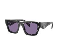 Prada Homme Sunglass PR A06S - Couleur du Monture: Écaille de tortue cristal noir, Couleur de Lentille: Effet miroir Violet Intérieur Argent