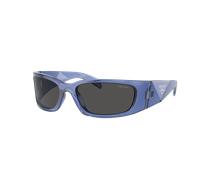 Prada Homme Sunglass PR A19S - Couleur du Monture: Iris transparent, Couleur de Lentille: Gris foncé