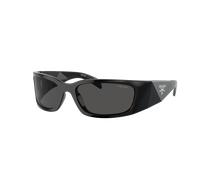 Prada Homme Sunglass PR A19S - Couleur du Monture: Noir, Couleur de Lentille: Gris foncé